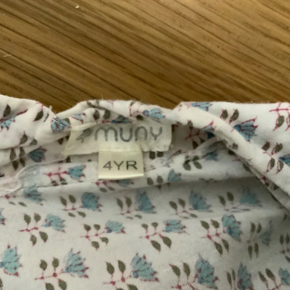 Muny Girls Flowered Cotton Dress Size 4
